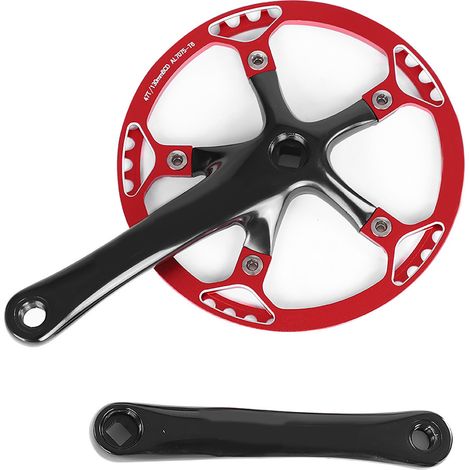 Jeu de plateaux de vélo Meijun 170mm, plateau 45T ou 47T, disque de chaîne noir ou rouge pour transmission (1/5)
