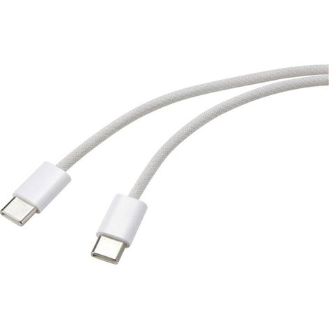 Trywise Câble USB USB-C® mâle, USB-C® mâle 1.00 m blanc torsadé par paire RF-6056878 V561203 (1/4)