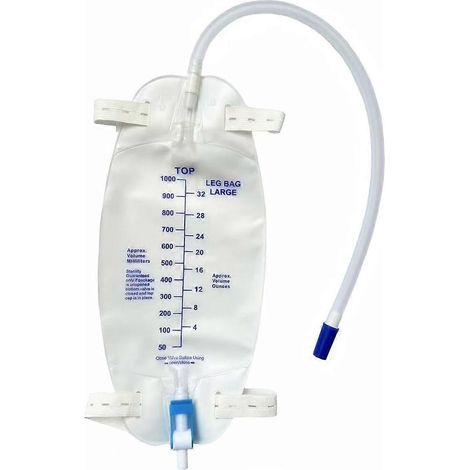 10er-Packung Beinbeutel zur Urindrainage, einzeln verpackte Urinsammelbeutel/Beinbeutel 1000 ml zur Urindrainage (1/5)