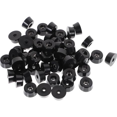 50 Pieces Furniture Steel Pieces Rubber Screws Tables Black Other (1/5)