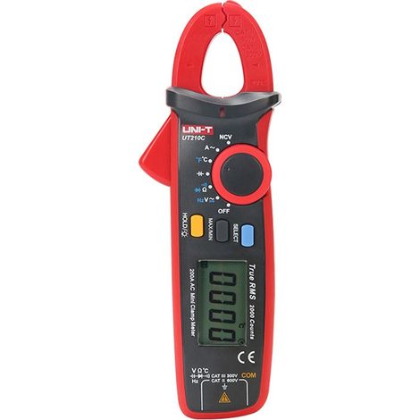 UNI-T UT210C SÉRIE UT210 MINI COLLIER DE SERRAGE METRO, 200 A AC, 600 V AC/DC, -40°C-1000° C/-40°F-1832° F (1/5)