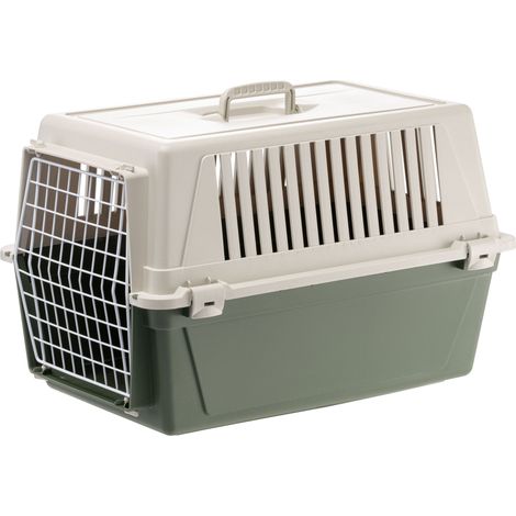 Ferplast ATLAS EL Cage de transport en plastique Ferplast ATLAS 30 EL pour grands chats et chiens de petite et moyenne taille avec porte en fer plastifié. Variante 30 EL - Misure: 40 x 60 x h 38 cm - 