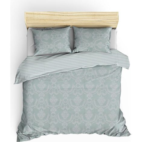 Funda nórdica, funda nórdica, ropa de cama Set Sea Verde Blanco (1/4)
