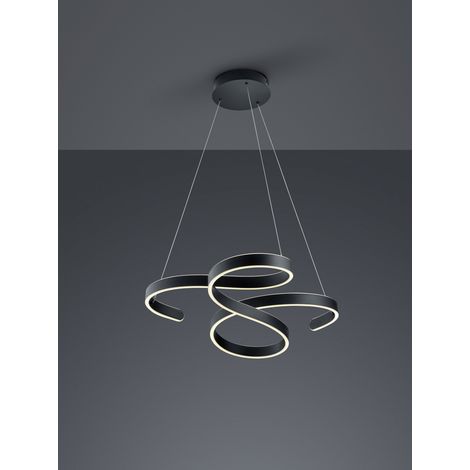 Pendelleuchte Francis Vortici Anthrazit Led 52W Dimmbare Trio-Beleuchtung (1/2)