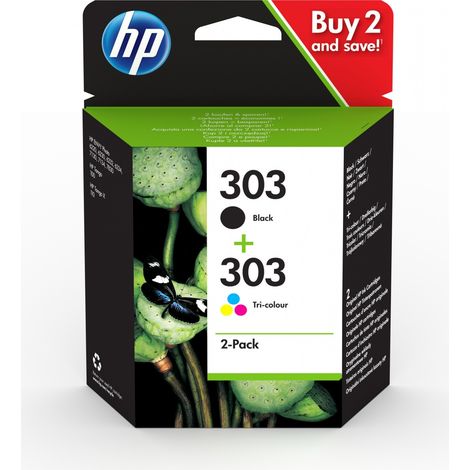 Cartucce Multipack Originali Inchiostro HP 3YM92AE Nero Tricromia Ciano Magento Giallo 303 (1/5)