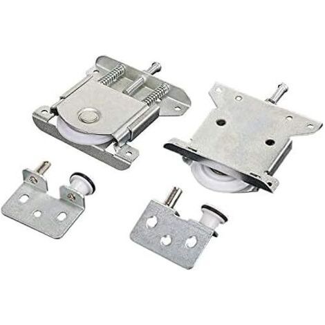 Roulette porte coulissante 2 pièces – Acier zinc et nylon – Charge 35 kg – Roues de 43 mm pour fonctionnement silencieux