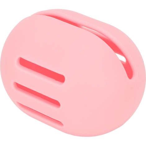 Boîte de rangement pour éponge maquillage, double face ajourée, silicone doux et respirant, coffret de stockage pour beauty blender, rose (1/5)