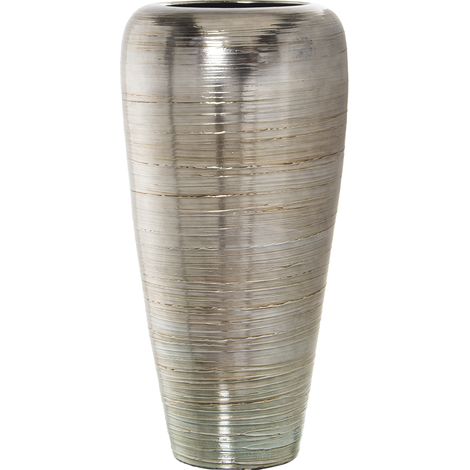 Vase Céramique Argenté 93 Cm °40X93 Cm, Bouche:°25 Cm (1/2)