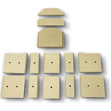 Habillage de foyer pour poêles à cheminée Venus de Fireplace - vermiculite - 14 pièces