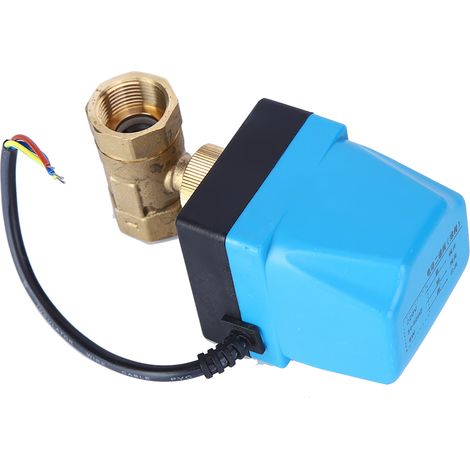 Elektrisches Kugelventil, 2-Wege, 3-adrig, 2-fach verstellbar, Schutzart IP68, Synchronmotor, blau, 220 V AC, G3/4 Zoll (1/5)