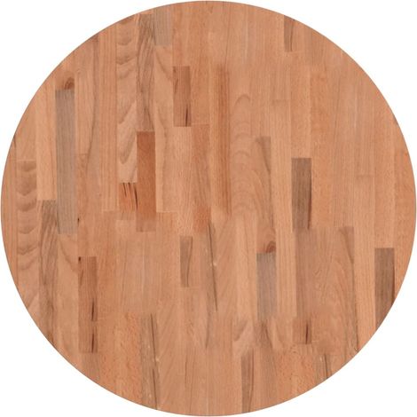 Dessus de table Ø70x2,5 rond bois massif de hêtre (1/5)