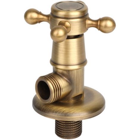 Antique copper rotary wall mounted corner faucet for kitchen and bathroom (1/5)