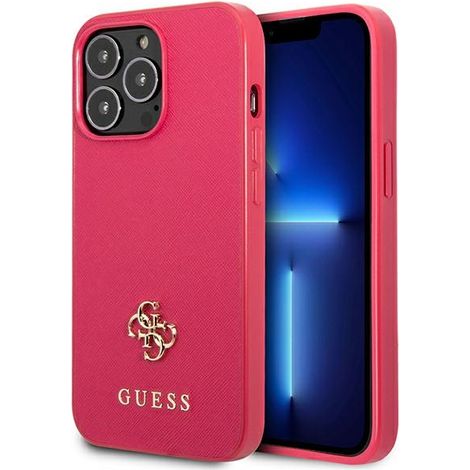 Custodia rigida Guess Saffiano 4G per iPhone 13 Pro, colore rosa. (1/5)