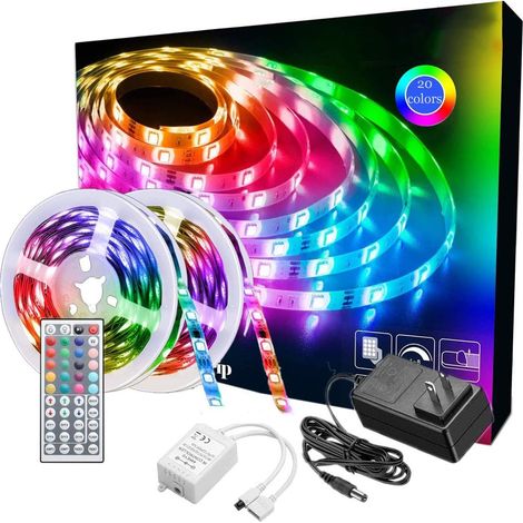 Tira Led RGB - 10 m - Cinta Led 5050 - Impermeable - Para Decoración De Tv, Dormitorio Y Fiesta (1/5)