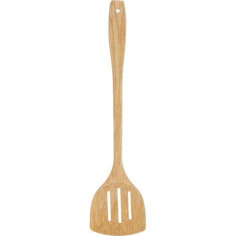 Spatule De Cuisine En Bois - Ustensile Fendu Résistant À La Chaleur - Pour Poêle Et Casserole - Lot De 1 (1/2)