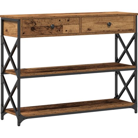 Maison Exclusive - Table Console avec tiroir Bois ancien 100 x 28 x 75 cm