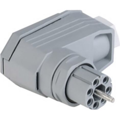 Hirschmann 931 435-106-1 Netz-Steckverbinder N Buchse, gewinkelt Gesamtpolzahl: 6 + PE 5 A Grau 1 St