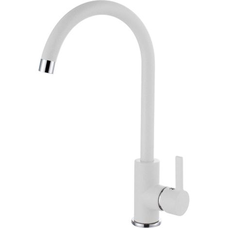 Rubinetto Miscelatore Cucina Elleci canna alta monocomando Bianco MGKC0168 (1/3)