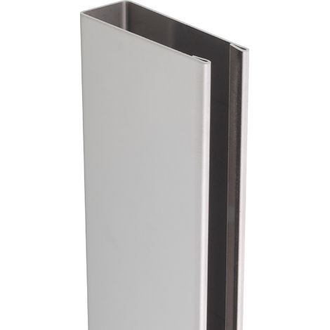 Perfil en U 6 y 8 mm con 200 cm para mampara de ducha walk-in en acero inoxidable 304 cromado 8K (pulido espejo) perforado (1/5)