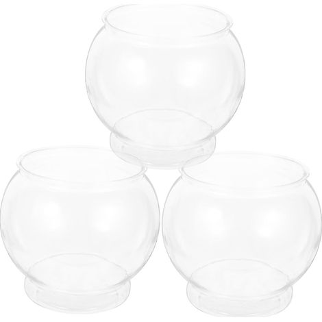 Lot de 3 bougeoirs verre Noël avec baies rouges/pommes pin, photophores centre table (1/5)