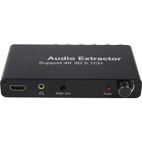 Convertisseur extracteur audio HDMI 4K 3D 5.1 canaux, prise UE 100-240 V (1/5)