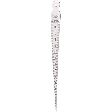 Règle en acier inoxydable de 1 à 15 mm, jauge de conicité pour soudage, outil de mesure métrique et impérial (1/5)
