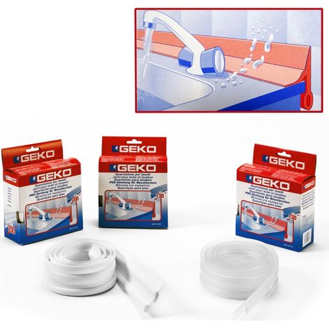 Junta para fregadero blanca – longitud 130 cm – en PVC flexible (1/2)
