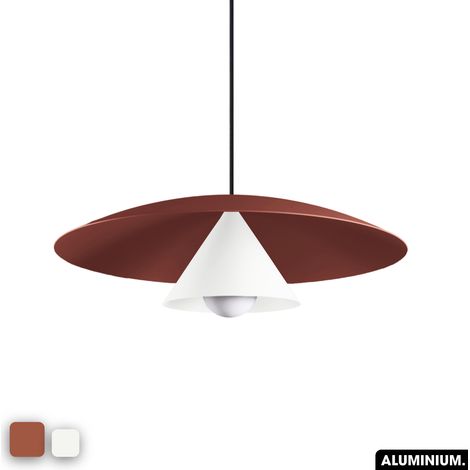 Lampe de suspension - OLEMI TERRE ROUGE - BLANC (1/3)
