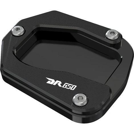 (DR650 NOIR) Compatible avec SUZUKI DR650 DR650S DR-650SE DR 650 SE M 1996-2023 Béquille latérale/extension de béquille arrière, plaque de support maxpower (1/3)