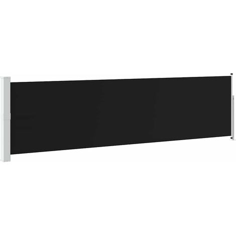 Tenda da Sole Tenda Laterale Retrattile per Patio 140x500 cm Nera (1/4)