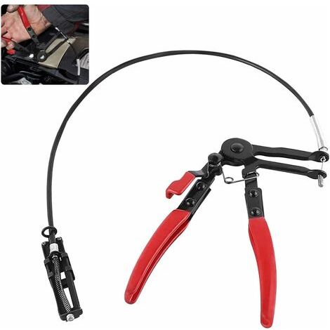 Pince a Collier Durite 620mm Fil Flexible Longue Portée Pince de Serrage Flexible pour Tuyau de Voiture Pince Collier Autoserrant Pince a Collier de Serrage pour Tuyau Réparation de Voiture