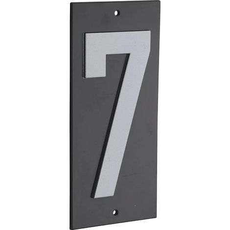 THIRARD - Plaque de signalisation 7, marquage blanc sur fond noir, panneau ABS à visser, 56x120mm - THIRARD (1/4)