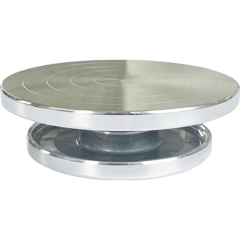 Plateau tournant en alliage d'aluminium - 20 cm - Plateau à gâteau rotatif à 360° (1/5)