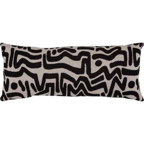 Coussin Déco "Mira" 30x80cm Noir