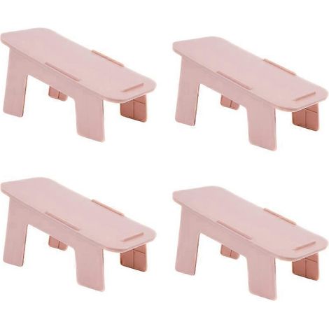 Étagère à chaussures double couche (4 pièces) - Rangement créatif pour chaussures - Support à chaussures pour la maison-2511.6cm-Pink