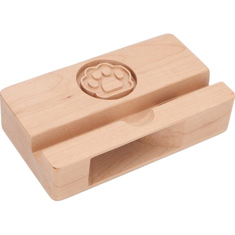Diffuseur d'huiles essentielles en bois motif patte de chat, support téléphone portable, aromathérapie, socle décoratif, élégant et pratique. (1/5)