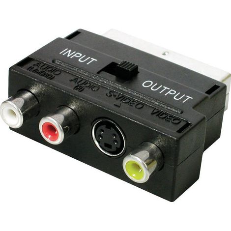 Ingresso/uscita Scart a 3 RCA femmina + adattatore SVHS