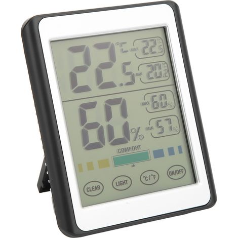 Thermomètre numérique hygromètre intérieur CH-914 avec écran tactile, mesure électronique de température et d'humidité (1/5)