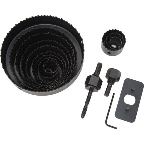 16-teiliges Lochsägen-Set aus Kohlenstoffstahl zum Öffnen und Schneiden von Löchern in Gipskartonplatten (1/5)