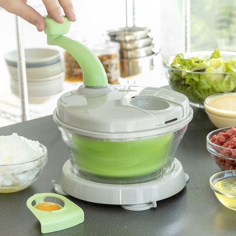 Exprimidor, Picadora y Batidora de Mano 4 en 1 InnovaGoods con Accesorios y Recetas Chopix - 8435527818333 (1/5)