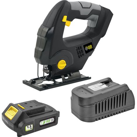 KIT XF-JIG Scie sauteuse pendulaire 18V lame T + batterie 1,5Ah + chargeur rapide (1/2)