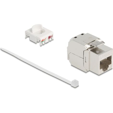 Delock MÃ³dulo Keystone RJ45 hembra a LSA Cat.8.1 con cierre metÃ¡lico sin herramientas