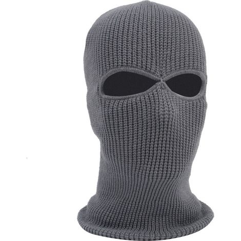 Cagoule d'hiver tricotée - bonnet tricoté à deux œillets - couvre-chef chaud pour l'hiver - masque de ski - cagoule intégrale de ski - unisexe - convient aux sports de plein air - 38 x 20 x 0,5 cm (1/5)