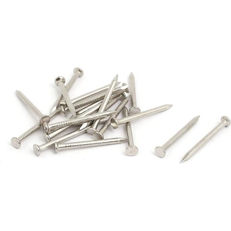 2 mm x 25 Kohlenstoffstahl Punkt Spitze Zement Nagel Silver Ton 20st (1/2)