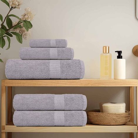 vidaXL Hand Towels "FROGN" 10 pcs Grey 50x100 cm 360 gsm (1/5)