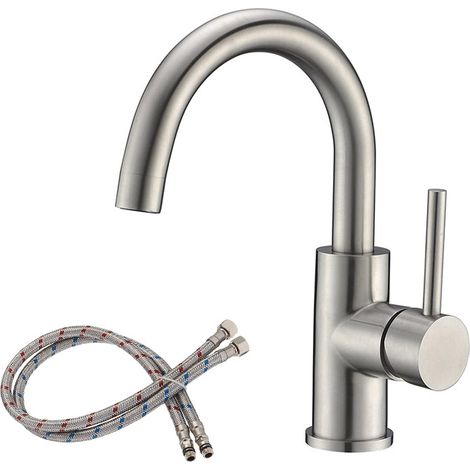 Robinet Salle Bain Cascade Mitigeur Lavabo Chaude et Froide Réglable,Robinet Lavabo en Laiton Monotrou Sur Plage