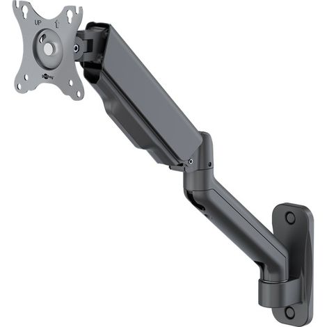 Supporto a parete per monitor singolo, nero, per monitor da 17 a 32 pollici (43 - 81 cm), max. 9 kg, per il montaggio a parete.