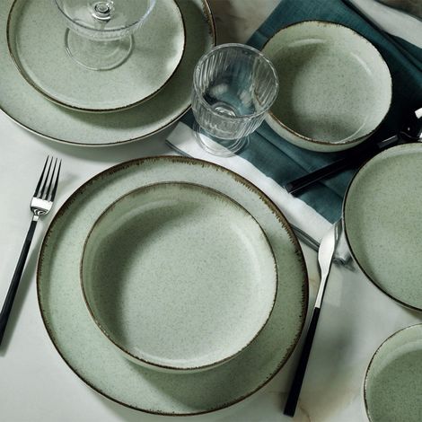 Porzellangeschirr-Set – 24-teilig – Mintgrün – Greenleave (1/5)