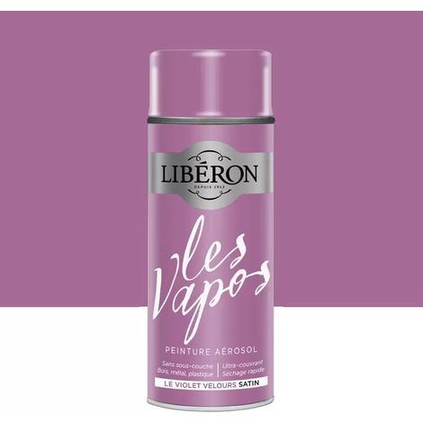 Peinture aérosol LIBÉRON Les Vapos Satin Le Violet Velours 0,4 L (1/4)