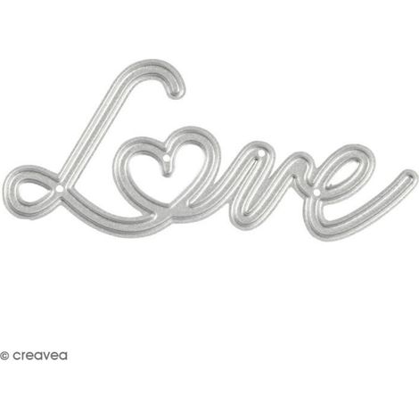 Matrice de coupe - Creotime Love - 3 x 6,9 cm - Métal - 1 Pce